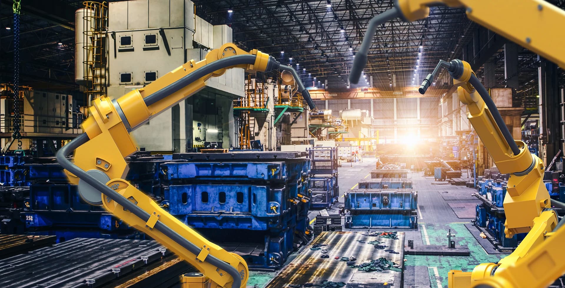 Robotic assemblers in factory