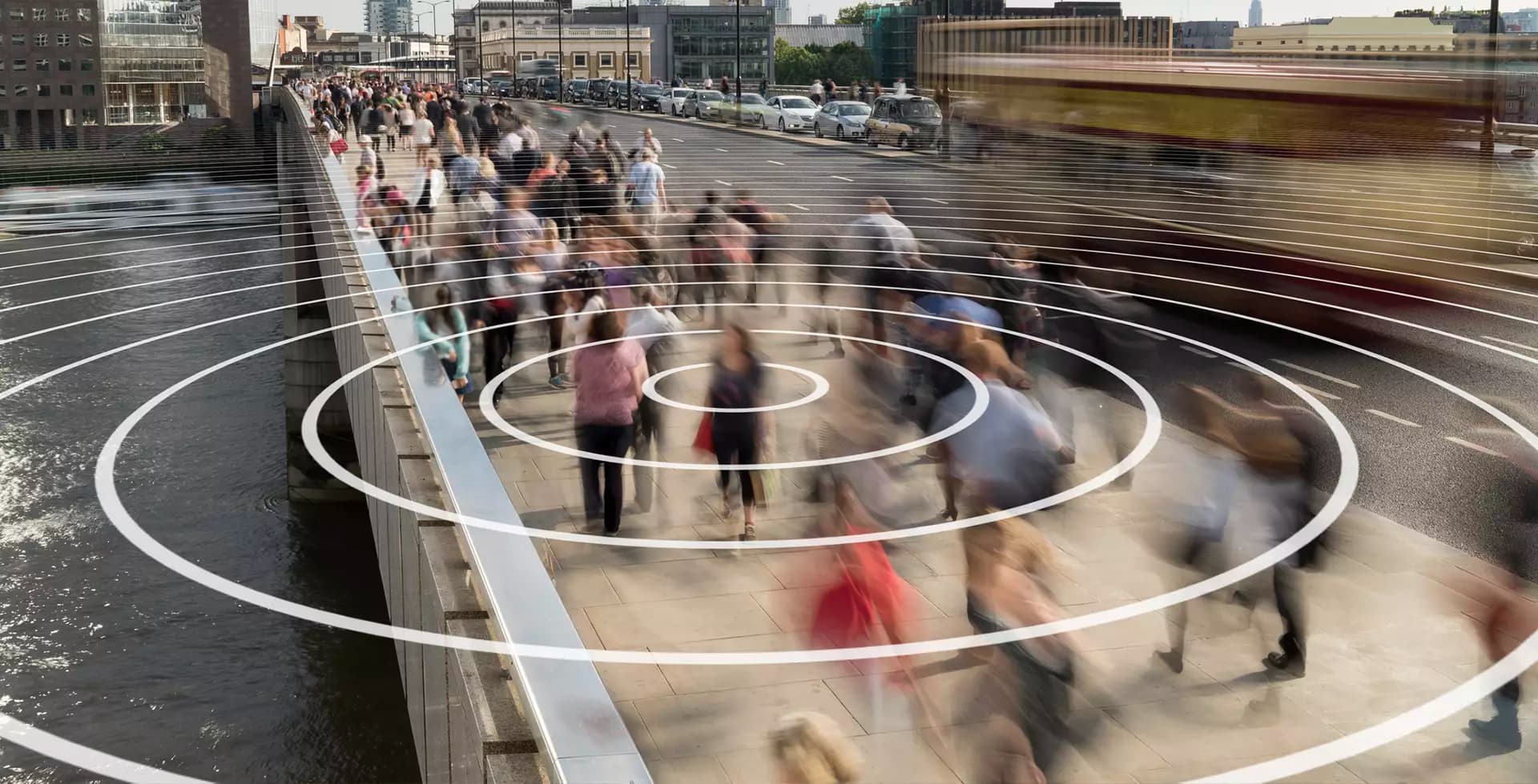 Connectivity circles in public place