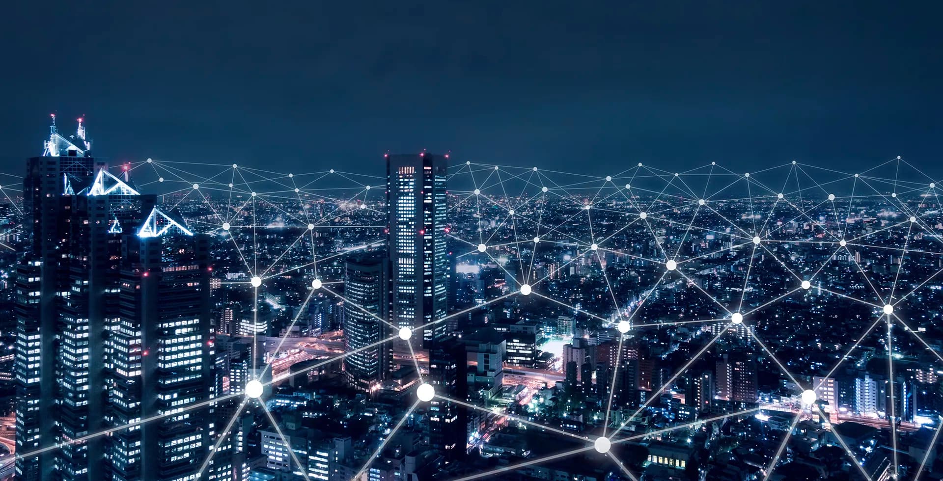 Telecommunication network above city