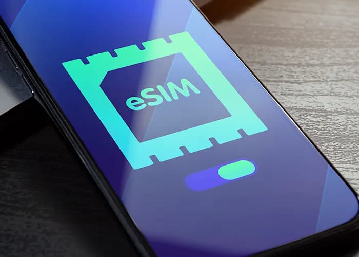 eSIM on a mobile device