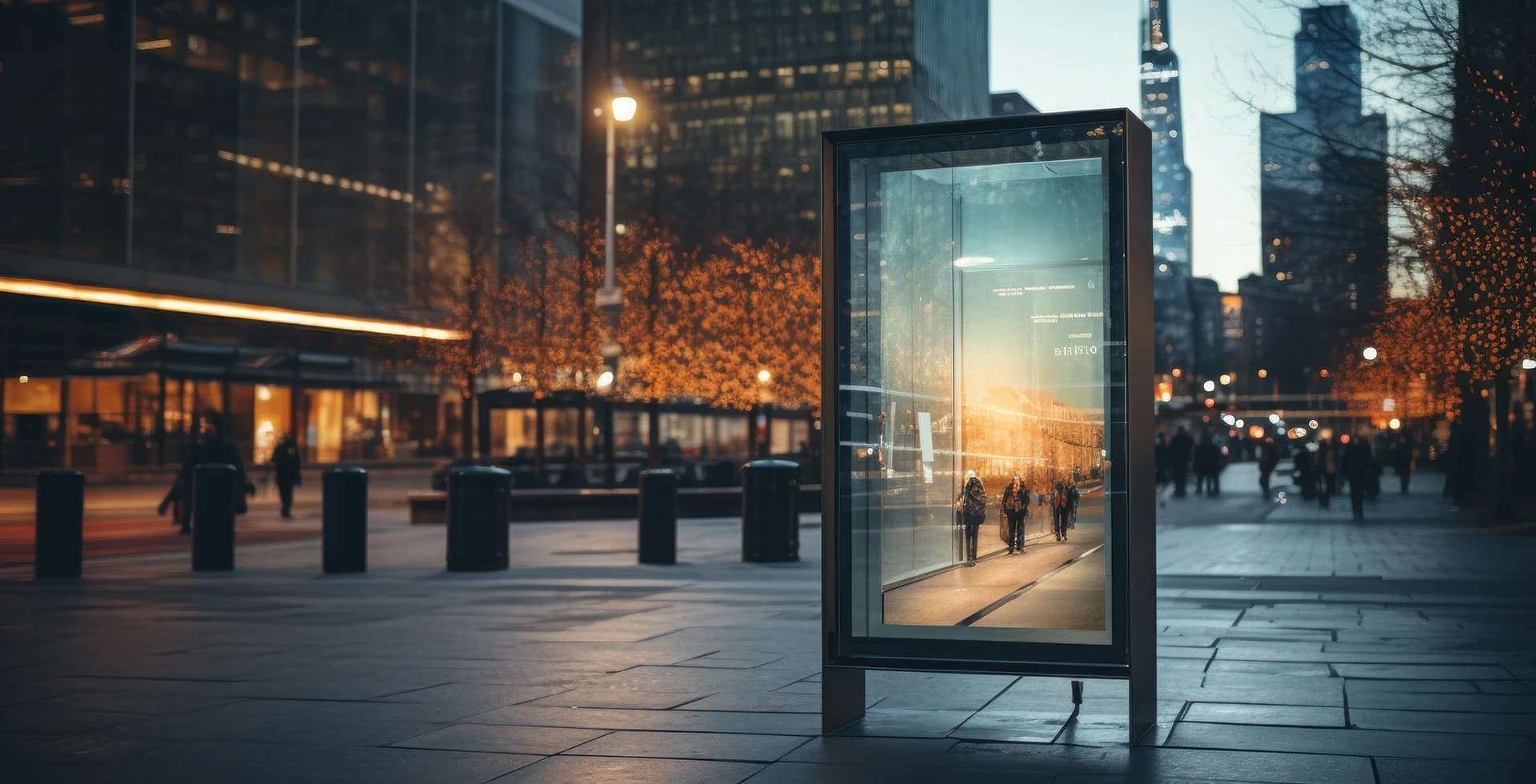 Digital advertisement in city
