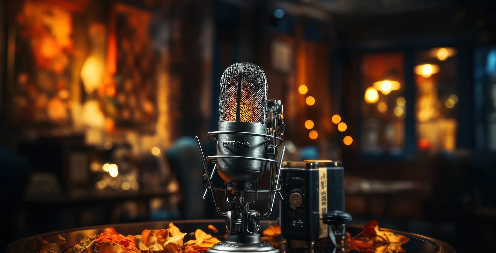 Microphone on table